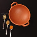 Aahara Unglazed Clay/Mitti/Earthen Kadai for Cooking.