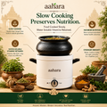AAHARA™ Patented Slow Cooking Device | Clay Heat Technology | Healthy Cooking (Black)
