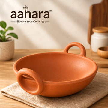 Aahara Cooking Clay Kadahi With Handle